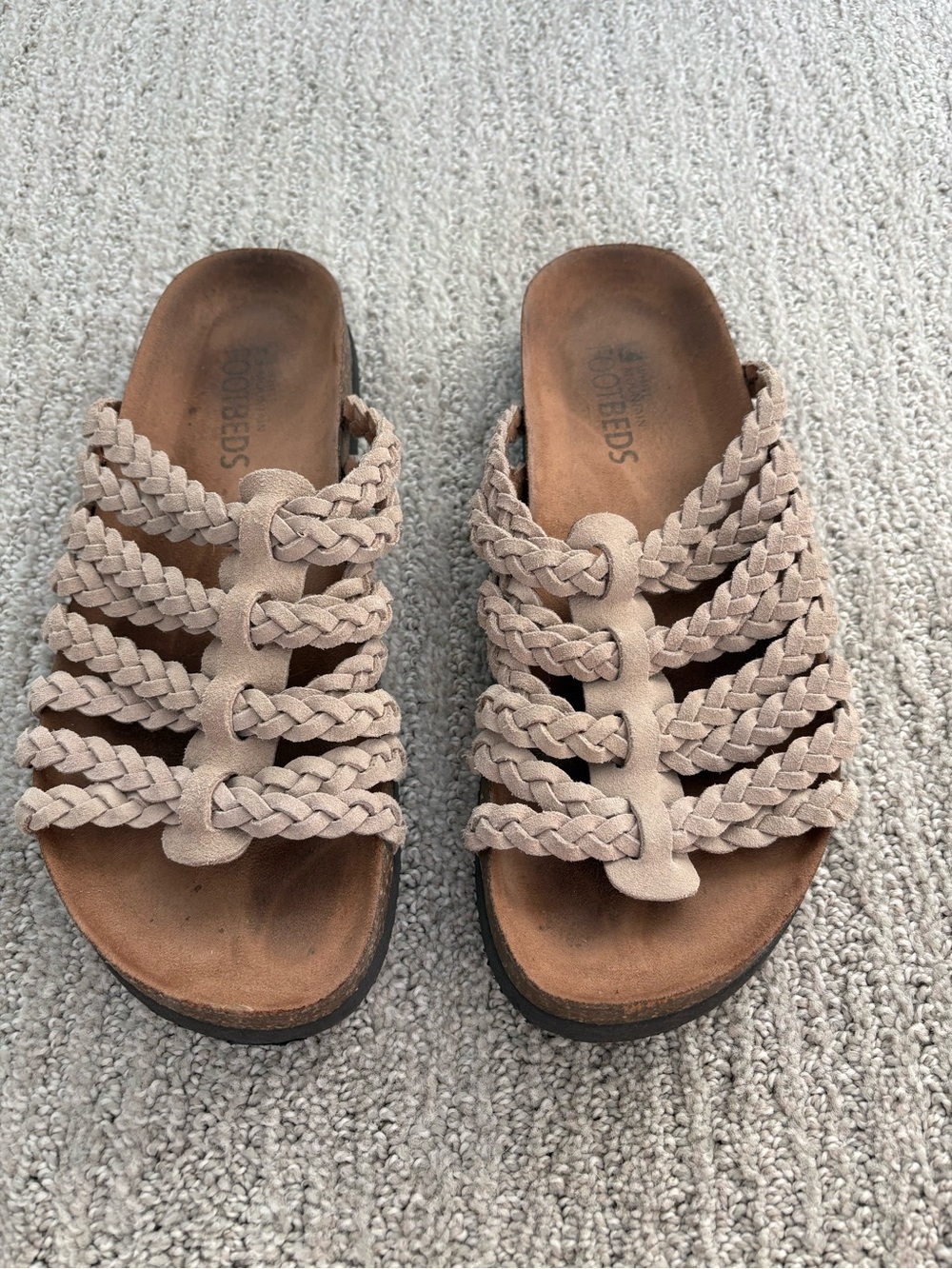 Neutral Braided Slide Sandals - Women's Comfort Slip-Ons